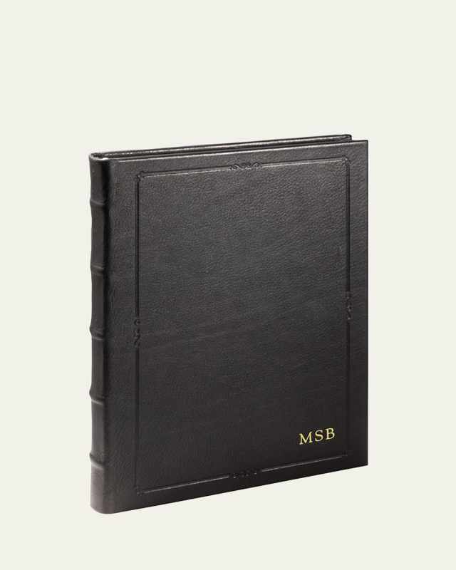 Lined Hardcover Leather Journal, 9"